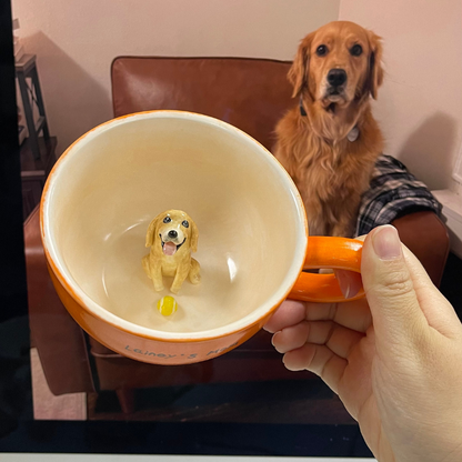 Handmade Custom Pet Figure Inside Ceramic Mug-Labrador